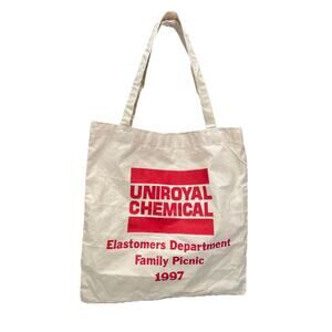 VTG Uniroyal Chemical Tote Bag Canvas Elastomers Department Family Picnic 1997